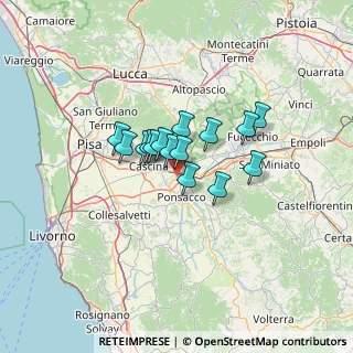 Mappa Via E. Mattei, 56025 Pontedera PI, Italia (8.516)