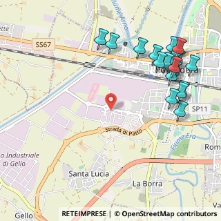 Mappa Via E. Mattei, 56025 Pontedera PI, Italia (1.3565)