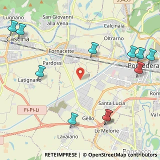 Mappa Via di Curigliana, 56025 Pontedera PI, Italia (3.09545)