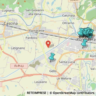 Mappa Via di Curigliana, 56025 Pontedera PI, Italia (3.30357)