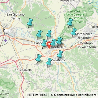 Mappa Via di Curigliana, 56025 Pontedera PI, Italia (5.6475)