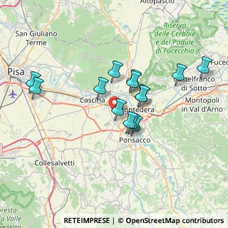 Mappa Via di Curigliana, 56025 Pontedera PI, Italia (6.32786)