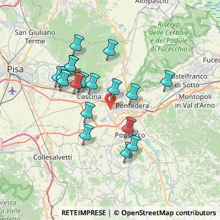 Mappa Via di Curigliana, 56025 Pontedera PI, Italia (7.03833)
