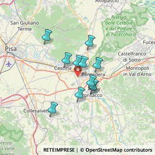 Mappa Via di Curigliana, 56025 Pontedera PI, Italia (5.34)