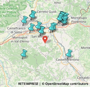 Mappa Via Cafaggio, 56028 San Miniato PI, Italia (7.9215)