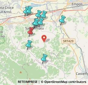 Mappa Via Cafaggio, 56028 San Miniato PI, Italia (3.95091)