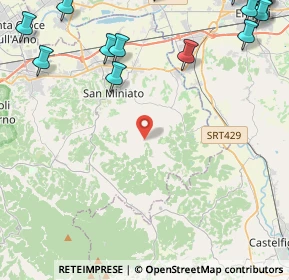 Mappa Via Cafaggio, 56028 San Miniato PI, Italia (7.7585)