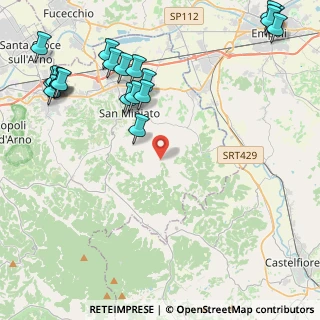 Mappa Via Cafaggio, 56028 San Miniato PI, Italia (6.022)