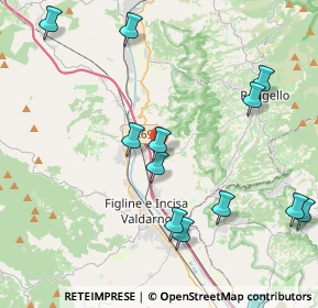 Mappa Via di Castelvecchio, 50066 Reggello FI, Italia (5.52286)
