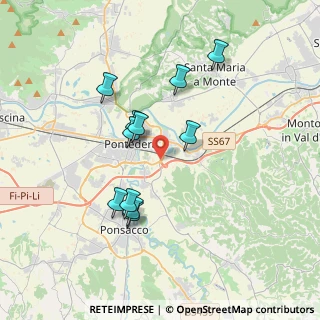 Mappa Variante del Tiro a Segno Nazionale, 56025 Pontedera PI, Italia (3.38545)