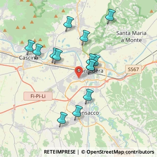 Mappa Via G. del Guerra, 56025 Pontedera PI, Italia (3.83429)
