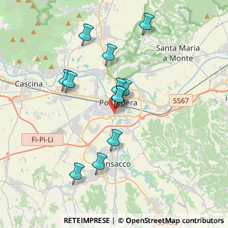 Mappa Via Giuseppe di Vittorio, 56025 Pontedera PI, Italia (3.47083)