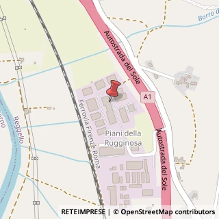 Mappa Località Piani della Rugginosa Zona Industriale, 213, 50066 Piani della Rugginosa FI, Italia, 50066 Reggello, Firenze (Toscana)