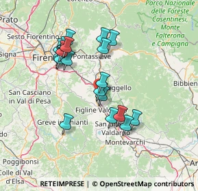 Mappa Località Piani della Rugginosa Zona Industriale, 50066 Reggello FI, Italia (13.3995)