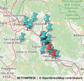 Mappa Località Piani della Rugginosa Zona Industriale, 50066 Reggello FI, Italia (9.3095)