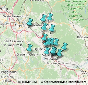 Mappa Località Piani della Rugginosa Zona Industriale, 50066 Reggello FI, Italia (10.8455)