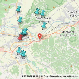 Mappa Via Caprera, 56025 Pontedera PI, Italia (4.86308)