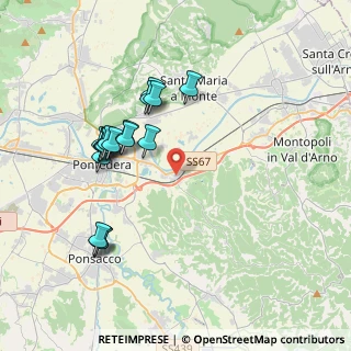 Mappa Via Caprera, 56025 Pontedera PI, Italia (3.86235)
