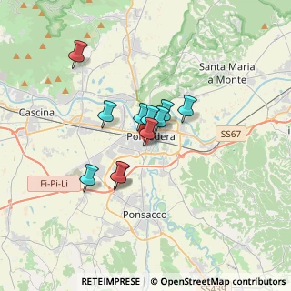 Mappa Via Alexander Fleming, 56038 Pontedera PI, Italia (2.45636)