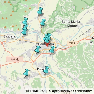 Mappa Via Caduti del Lavoro, 56025 Pontedera PI, Italia (3.86846)