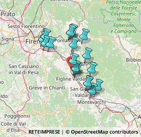 Mappa Via XX Settembre, 50064 Figline e Incisa Valdarno FI, Italia (11.021)