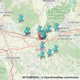 Mappa Via Pietro Gori, 56025 Pontedera PI, Italia (5.26143)