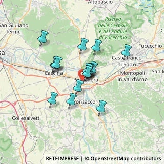 Mappa Via Pietro Gori, 56025 Pontedera PI, Italia (5.12059)