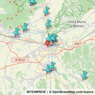 Mappa Via Pietro Gori, 56025 Pontedera PI, Italia (4.92333)