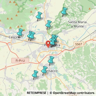 Mappa Via Pietro Gori, 56025 Pontedera PI, Italia (3.54615)