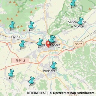 Mappa Via Pietro Gori, 56025 Pontedera PI, Italia (5.17364)