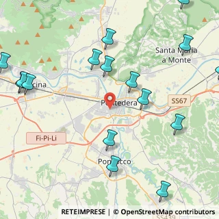 Mappa Via Pietro Gori, 56025 Pontedera PI, Italia (5.98625)