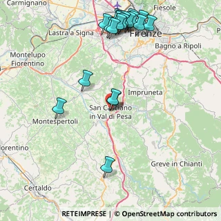 Mappa Via dei Fossi, 50026 San Casciano In Val di Pesa FI, Italia (10.6015)