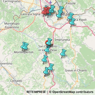 Mappa Via dei Fossi, 50026 San Casciano In Val di Pesa FI, Italia (9.1865)