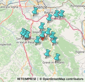 Mappa Località Poneta, 50022 Greve in Chianti FI, Italia (6.125)