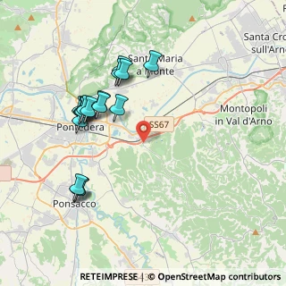 Mappa Via di S. Gervasio, 56025 Pontedera PI, Italia (4.09824)