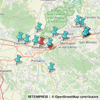 Mappa Via di S. Gervasio, 56025 Pontedera PI, Italia (9.26438)