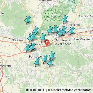 Mappa Via di S. Gervasio, 56025 Pontedera PI, Italia (6.98389)