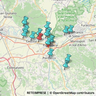 Mappa Via Umberto Terracini, 56025 Pontedera PI, Italia (6.6095)