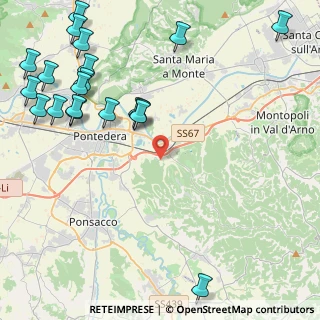 Mappa Via delle Sodole, 56025 Pontedera PI, Italia (6.1205)