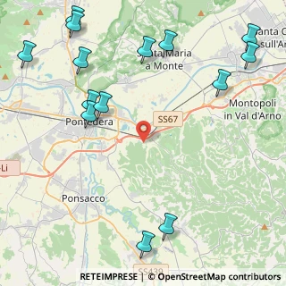 Mappa Via delle Sodole, 56025 Pontedera PI, Italia (6.16571)