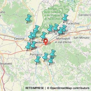 Mappa Via delle Sodole, 56025 Pontedera PI, Italia (6.72647)