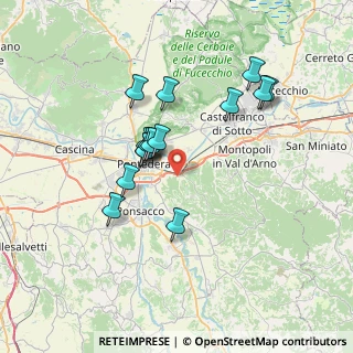 Mappa Via delle Sodole, 56025 Pontedera PI, Italia (6.41267)