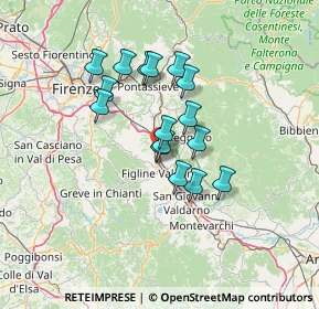 Mappa Autostrada A1 Milano-Napoli, 50066 Reggello FI, Italia (10.68938)