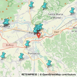 Mappa Via Francesco Baracca, 56025 Pontedera PI, Italia (5.21625)