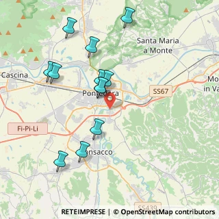 Mappa Via Francesco Baracca, 56025 Pontedera PI, Italia (4.05667)
