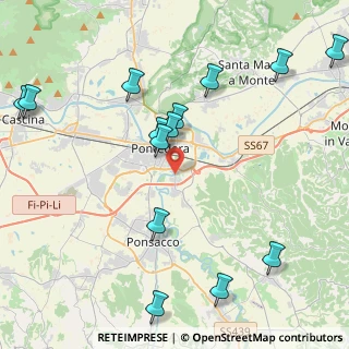 Mappa Via Francesco Baracca, 56025 Pontedera PI, Italia (5.21071)