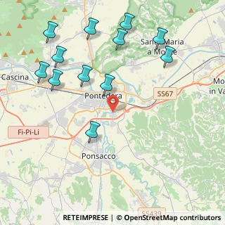 Mappa Via Francesco Baracca, 56025 Pontedera PI, Italia (5.025)