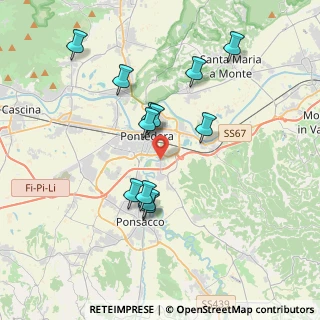 Mappa Via Francesco Baracca, 56025 Pontedera PI, Italia (3.5575)