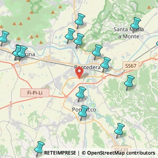 Mappa Via di Santa Lucia Nord, 56025 Pontedera PI, Italia (6.1175)
