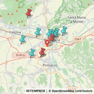 Mappa Via di Santa Lucia Nord, 56025 Pontedera PI, Italia (2.8575)